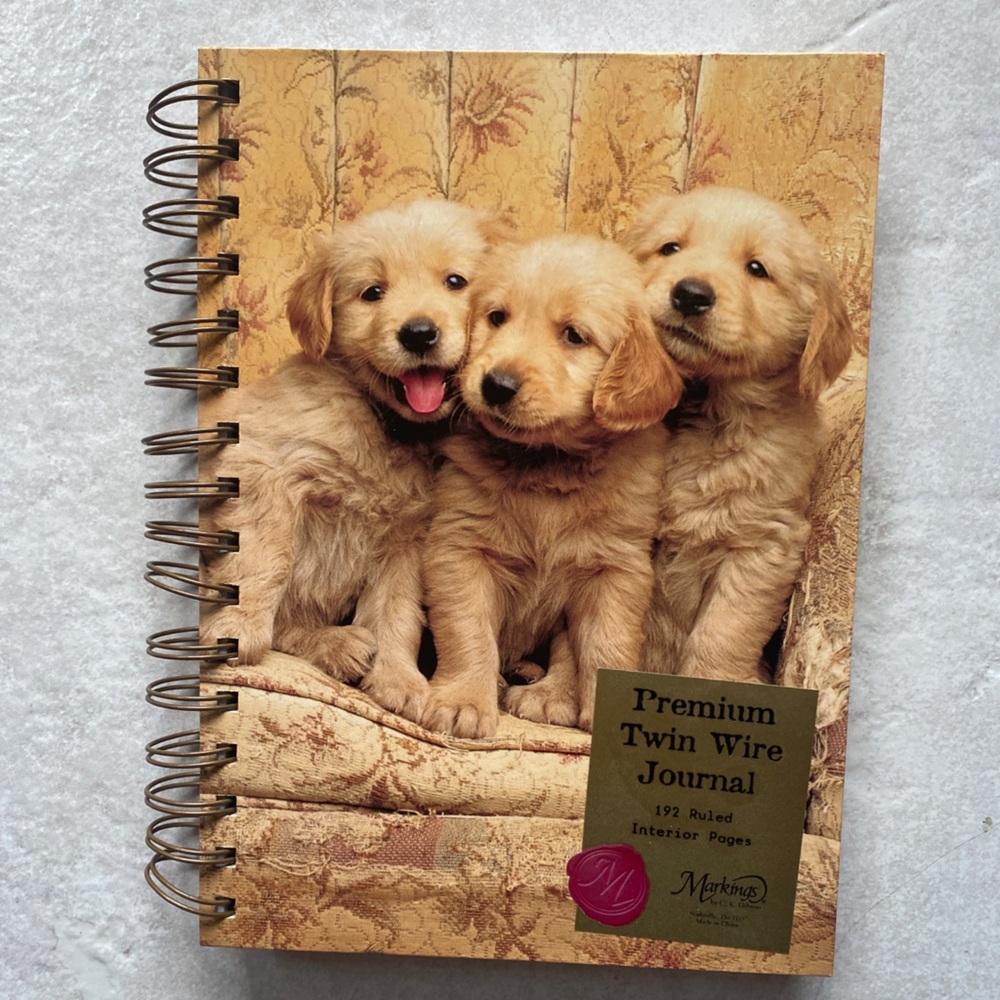 Markings Puppy Dog Spiral Hard Cover Journal